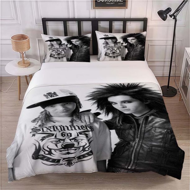 Tokio Hotel Rock Fashion Duo Themed Bedding Set Duvet Cover and Pillowcase Set