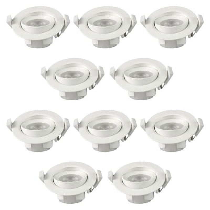 Hb Led - Pack 10 Foco Basculante Led Embutido Spot 6,5w 3000k Redondo