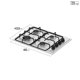 thumbnail image 5 of Encimera Gas licuado / Gas natural 4 Quemadores Mce 435E, 5 of 9