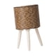 thumbnail image 4 of Maceta Tejida Con Patas De Madera Para Patio, Bar, Color Marrón, 4 of 5
