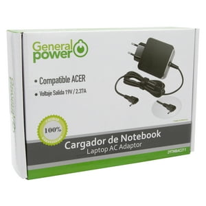 General Power - Cargador Notebook Acer 19V 2,37A Pta. Fina Ultrabook