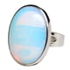 thumbnail image 3 of anillo de dedo de la boda de la piedra preciosa oval cristalina natural del anillo ajustable de la ópalo, 3 of 3