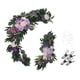thumbnail image 4 of 2x Flor Swag Decoración Boda Señal de Bienvenida, Guirnaldas Guirnaldas Guirnalda para Puerta Frontal Decoración de Pared Fiesta Recepción Violeta, 4 of 5