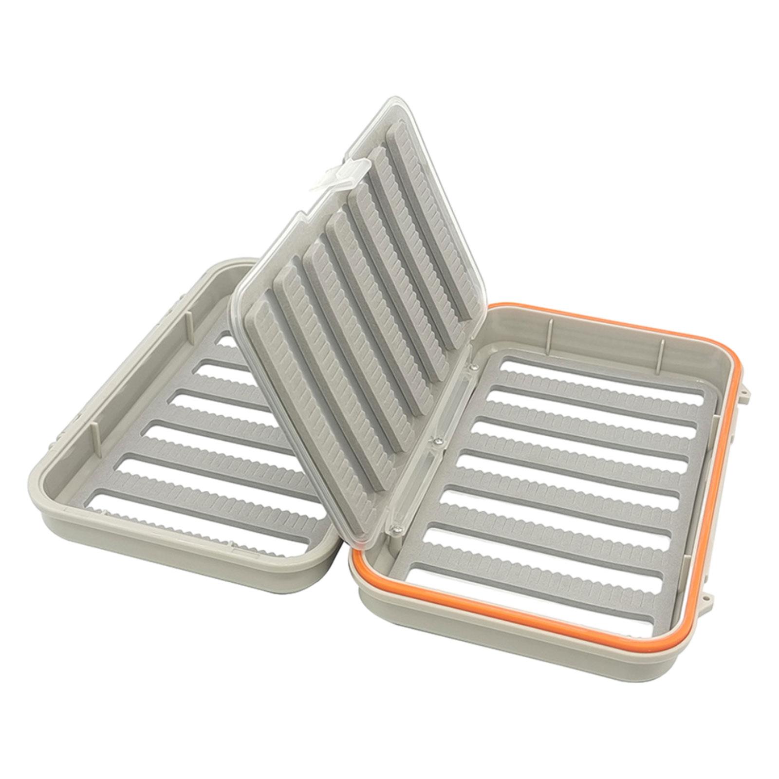 Magideal - Caja De Moscas Impermeable Almacenamiento De Pesca Con Mosca Portátil Organizador De Agarre Fácil De Soporte De Moscas Para Señuelos De Pesca Con Mosc