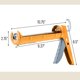 thumbnail image 2 of Pistola de calafateo Bates, pistola de calafateo, relación de empuje de 10:1 naranja/ceniciento, 2 of 6