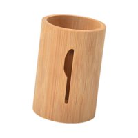 Magideal - Organizador De Cubiertos De Bambú, Soporte Para Cubiertos, Contenedor De Almacenamiento Resistente, Contenedor Rústico Para Cubiertos, Soporte Para Cuchillo