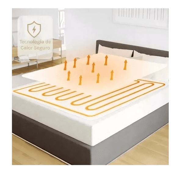 Calientacamas Eléctrico 1 Plaza Medidas 70x150 Cm Blanco Calienta Cama