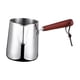 thumbnail image 4 of Cafetera turca de acero inoxidable con mango de madera, sartén para derretir chocolate, olla para calentar leche para cafetería, oficina, restaurante, 1000 ml, 4 of 4