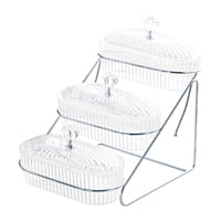 Bothyi - Frutero Multifuncional, Platos De Ensalada Y Postre Para Fiestas De Cumpleaños En La Cocina, 3 Capas Transparentes