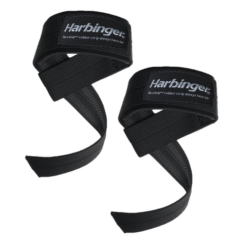 Correas De Levantamiento Harbinger 20500 Big Grip De Nylon Antideslizantes Negras