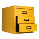 thumbnail image 2 of Gabinete Bisley de 3 Cajones de Acero para Escritorio, Amarillo, 2 of 4