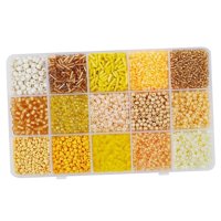 Bothyi - Kit De Cuentas De Semillas Para Hacer Joyas, 15 Colores, Suministros De Abalorios Para Manualidades, Cuentas Amarillas