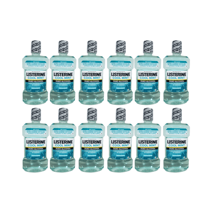 Pack 12 Enjuague Bucal Listerine 1l Cool Mint Protección Oral