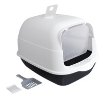 Magideal - Caja De Arena Para Gatos Con Capucha Y Tapa Para Gatos , Negro