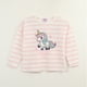 thumbnail image 1 of Polera Manga Larga Niña Pink Lines Blanco Unicornio, 1 of 3