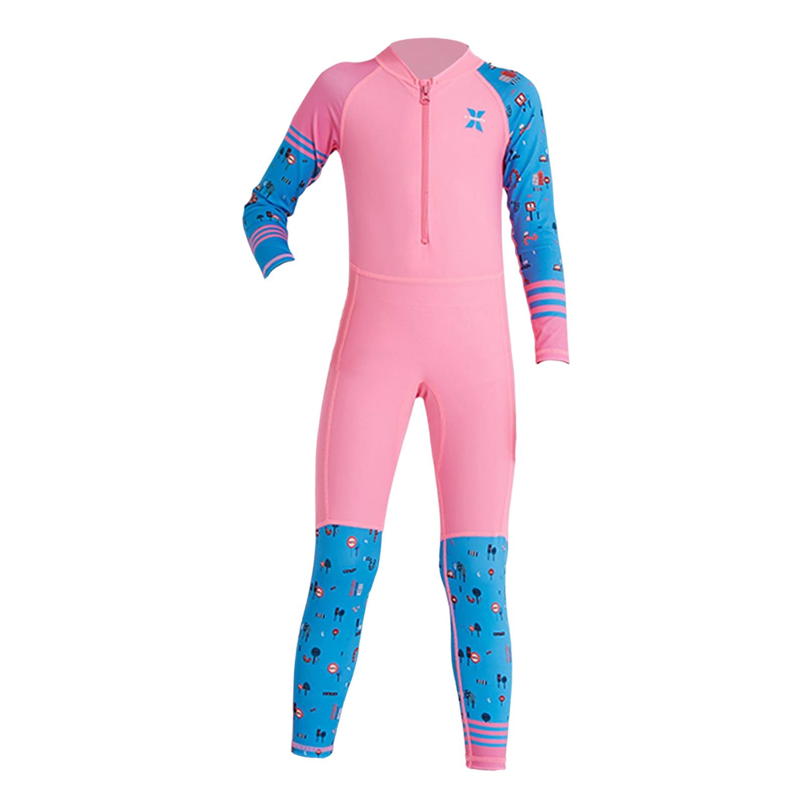 Ioensy - Traje De Neopreno Para Niños Trajes De Baño De Buceo Canotaje Deportes Acuáticos Kayak Trajes Térmicos Completos Rosa M