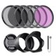 thumbnail image 1 of Kit de filtros NEEWER de 55 mm ND2 ND4 ND8 UV FLD CPL para Sony A37 A55, 1 of 8
