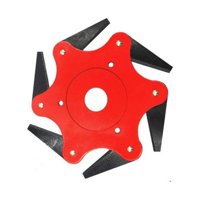 Genérica - Cuchilla De 6 Puntas De Acero Para Desmalezadora