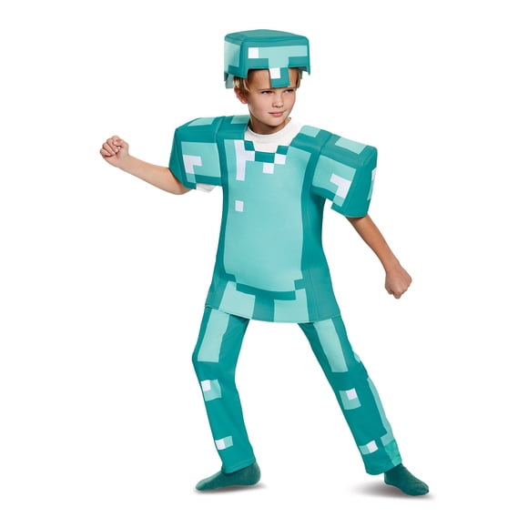 Disfraz Disguise Armor Deluxe Minecraft Blue para niños de 7 a 8 años