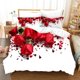 thumbnail image 1 of Red Rose Bedding Set Flower Elegant Romantic Duvet Cover Sets Pillowcase Microfiber Bed Clothes, 1 of 5