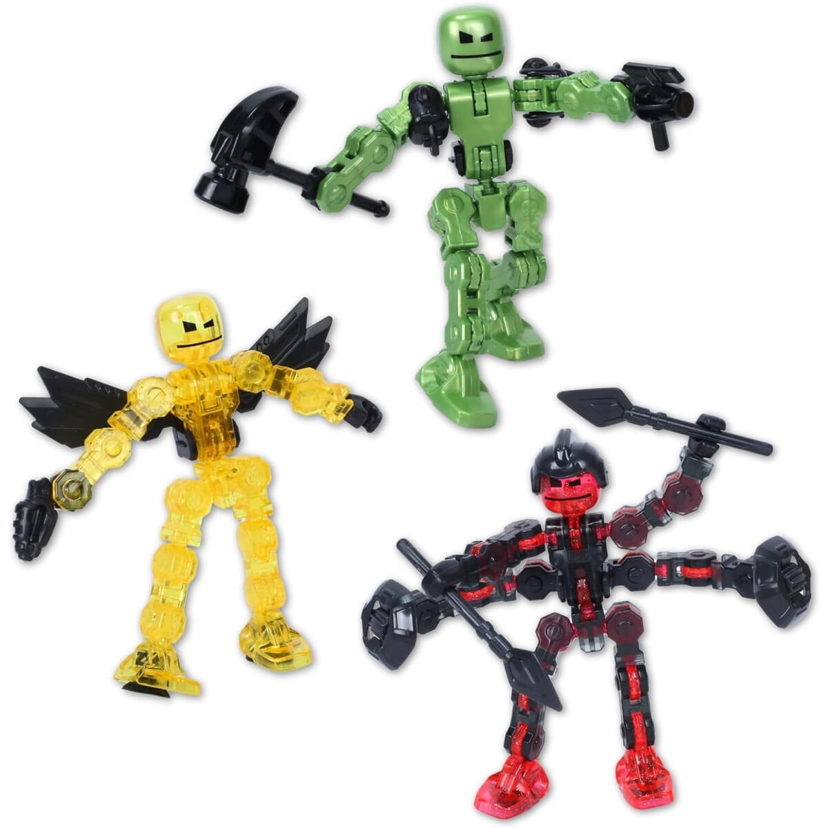 Set 3 Figuras Articuladas Zing Klikbot Galaxy Pack