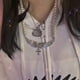 thumbnail image 2 of Collar con colgante de gato KT con diamantes de imitación, estilo Y2k, estilo Gyaru Kawaii, estilo gótico punk, para mujeres, chicos y chicas, acero de aleación y diamantes de imitación., 2 of 5