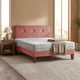 thumbnail image 1 of Cama Europea Zen Best 1.5 Plazas 190 cm Colchon Espuma Con Funda Velvet Palo Rosa + Respaldo, 1 of 5