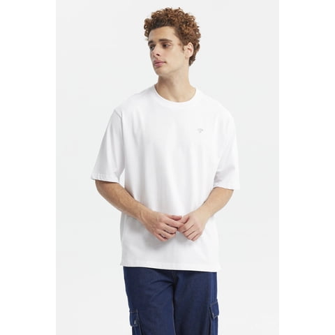 Fashionspark - Polera Hombre Label Pecho Blanco