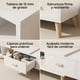 thumbnail image 4 of Rack Tv Ancho Extendible 120-198cm 2 Tiras Vanguardia Homer Blanco, 4 of 8