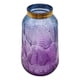 thumbnail image 2 of Florero Jarron Decorativo De Vidrio Morado Azul Diseño Ramas, 2 of 5