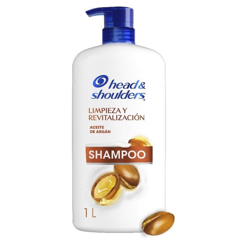 Shampoo Control Caspa Limpieza Y Revitalización Aceite De Argán. 1000 ml Head & Shoulders