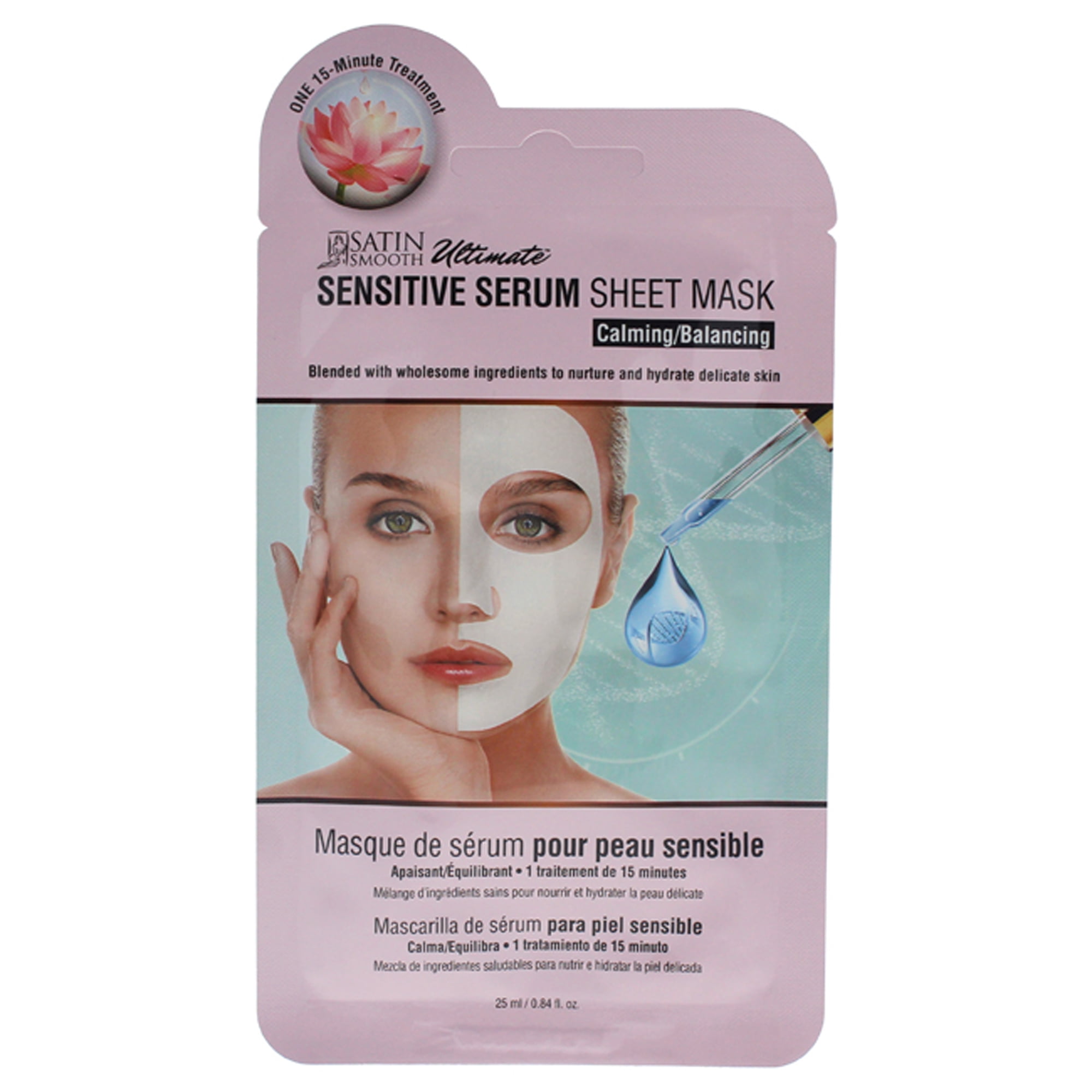 Mascarilla Satin Smooth Hoja De Suero Sensitive 23 G Unisex