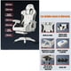 thumbnail image 3 of Silla Gamer Ergonómica Reclinable Con Reposapies Blanca, 3 of 8