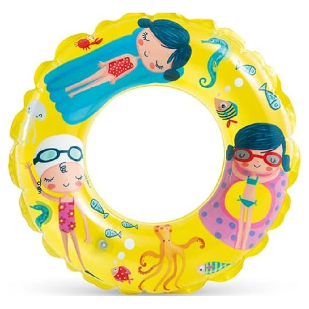 Flotador Inflable Redondo Intex Girls 61 Cm Transparent Ring