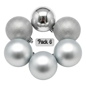 Genérico - Pack 6 Esferas Navidad 10Cm Decoración Colgantes