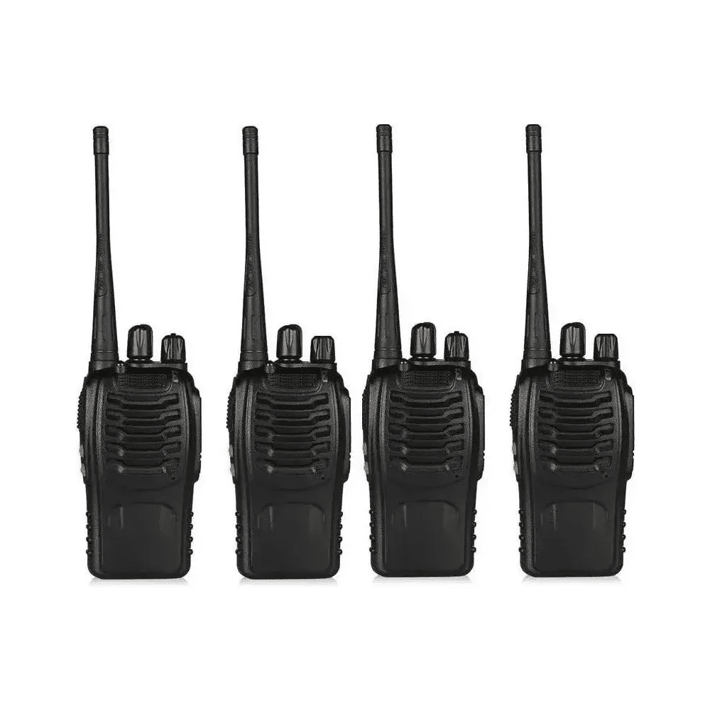4 Radio Belug Transmisor Portátiles Walkie Talkie Bf-888s Baofeng Color Negro