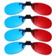 thumbnail image 1 of 4 piezas de Gafas 3D Clip-on Rojo Azul/Cian, Gafas de Visualización 3D Marco Colgante Redondo, 1 of 7