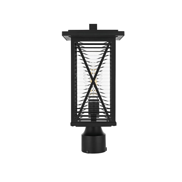 Lámpara de Poste Exterior Elegant Lighting Jada 16 Negra