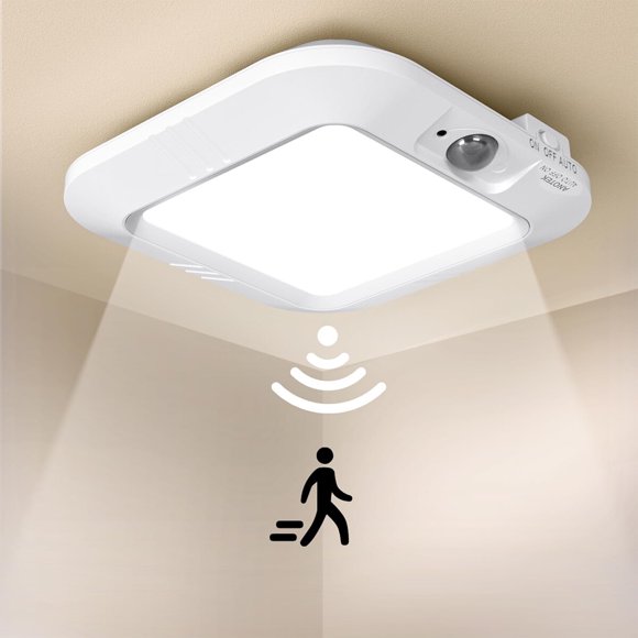 Luz de techo a pilas ANOTEK con sensor, 180 lm y 48 LED