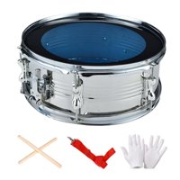 Magideal - Tambor De Caja De 13 Pulgadas, Tambor De Doble Tono, Tambores De Música Profesionales Ligeros, Instrumento De Percusión Para Niños, Niñas Y Principian Plata
