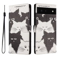 Foxdock Funda Tipo Cartera Para Google Pixel 6 Con Soporte Y Correa – Diseño De Patrones Lindos