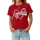thumbnail image 3 of Camiseta Talovee Baseball para mujer para el día del partido, roja, talla XL, 3 of 5