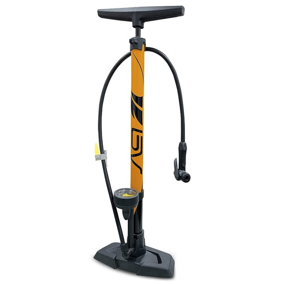 Bomba de piso para bicicleta BV ergonómica con manómetro de 160 psi