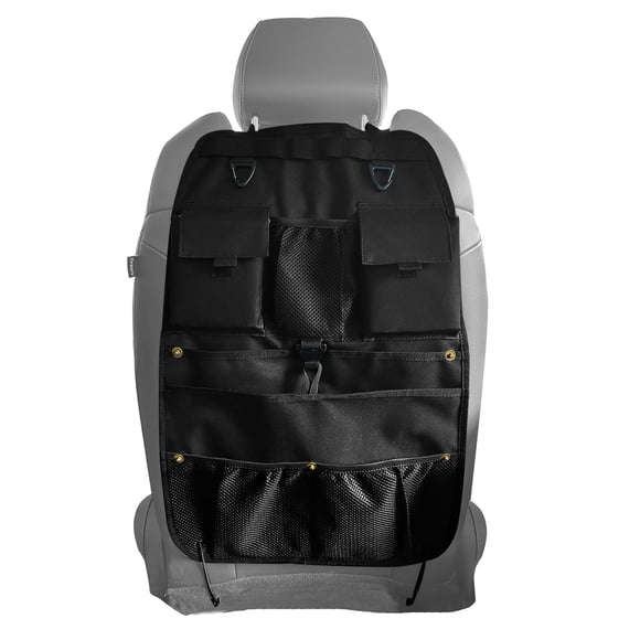 Organizador de Asiento de Coche STOLCA Negro de Malla Ajuste Universal