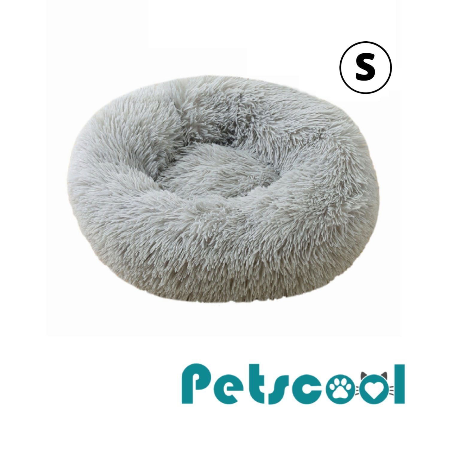 Cama Nido Relajante Para Mascotas S Petscool Gris 50 Cm Antiansiedad