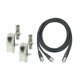 thumbnail image 1 of Soporte de espejo para radio CB FireTik MK64A9A con cable coaxial de 2 x 5,5 m, 1 of 2