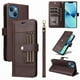 thumbnail image 1 of FOXDOCK Funda tipo Cartera para iPhone 15 Plus – Cubierta de Cuero PU con Múltiples Ranuras, Bolsillo para Efectivo y Correa de Muñeca, 1 of 6