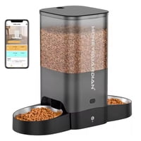 Genérico - Dispensador Automático Comida Gato Wifi Doble Plato 5L Negro