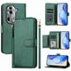 thumbnail image 1 of Funda tipo libro para OPPO Reno 11 Pro 5G con bolsillo con cremallera, cierre magnético, 7 ranuras para tarjetas y correa para la muñeca., 1 of 6