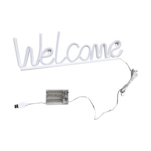 Ioensy - Letrero De Neón De Bienvenida, Lámpara Decorativa, Letrero De Luz De Neón Para Bar, Pub, Tienda, Azul